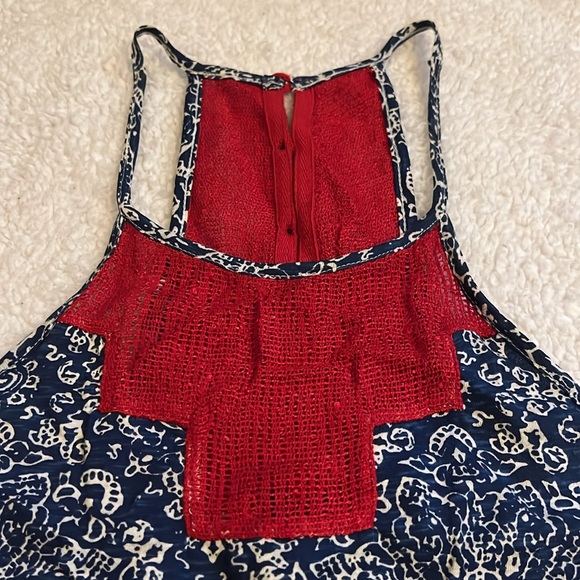 Lucky Brand size M blue and red tank top - Picture 2 of 4